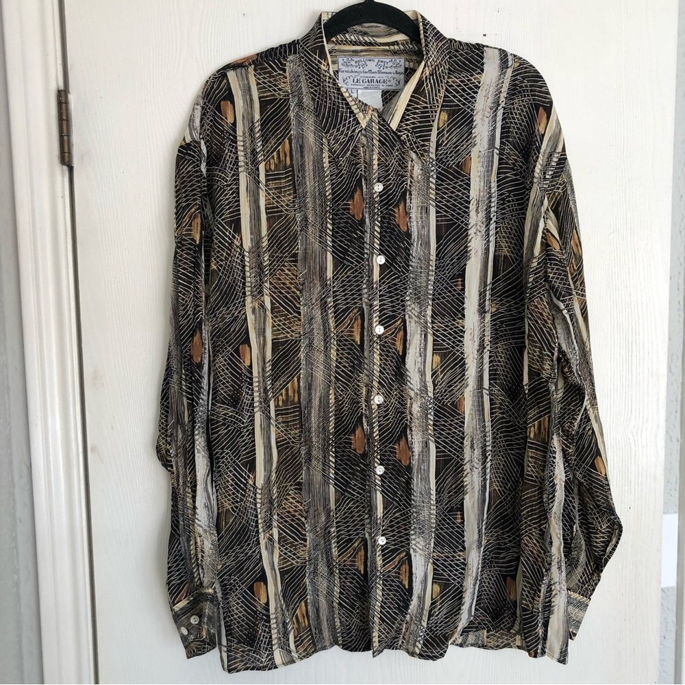 Vintage Rayon Button Down